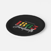 Juneteenth 1865 Vrijheid Zwarte Geschiedenis Vieri Papieren Bordje (Gekanteld)