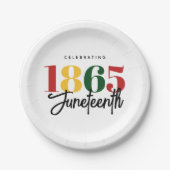 Juneteenth 1865 Vrijheid Zwarte Geschiedenis Vieri Papieren Bordje (Voorkant)