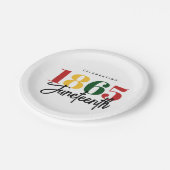 Juneteenth 1865 Vrijheid Zwarte Geschiedenis Vieri Papieren Bordje (Gekanteld)