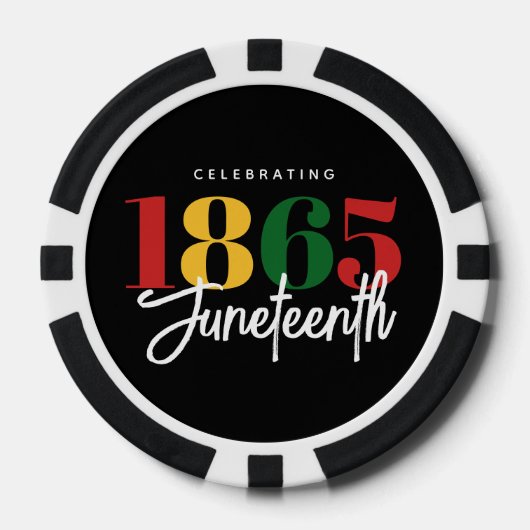 Juneteenth 1865 Vrijheid Zwarte Geschiedenis Vieri Poker Chips (Voorkant)