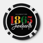 Juneteenth 1865 Vrijheid Zwarte Geschiedenis Vieri Poker Chips (Achterkant)