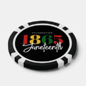 Juneteenth 1865 Vrijheid Zwarte Geschiedenis Vieri Poker Chips (Enkel)
