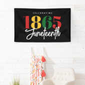 Juneteenth 1865 Vrijheid Zwarte Geschiedenis Vieri Spandoek (Insitu)