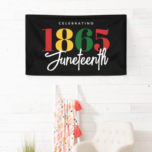Juneteenth 1865 Vrijheid Zwarte Geschiedenis Vieri Spandoek (Insitu)