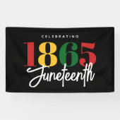 Juneteenth 1865 Vrijheid Zwarte Geschiedenis Vieri Spandoek (Horizontaal)