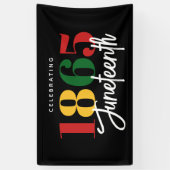 Juneteenth 1865 Vrijheid Zwarte Geschiedenis Vieri Spandoek (Verticaal)