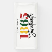 Juneteenth 1865 Vrijheid Zwarte Geschiedenis Vieri Spandoek (Verticaal)