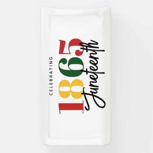 Juneteenth 1865 Vrijheid Zwarte Geschiedenis Vieri Spandoek (Verticaal)