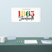 Juneteenth 1865 Vrijheid Zwarte Geschiedenis Vieri Spandoek (Beurs)
