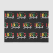 Juneteenth 1865 Vrijheid Zwarte Geschiedenis Vieri Tissuepapier (Voorkant)