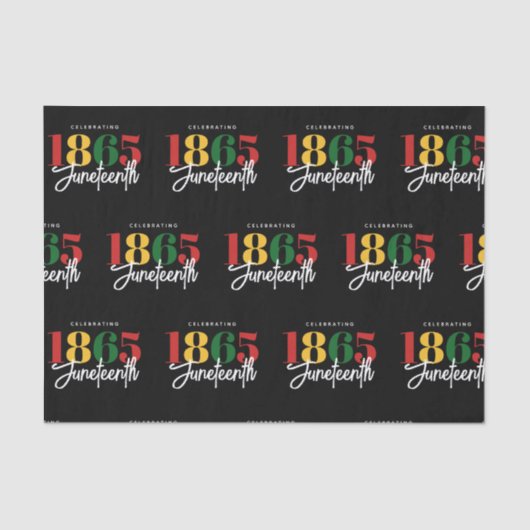 Juneteenth 1865 Vrijheid Zwarte Geschiedenis Vieri Tissuepapier (Voorkant)