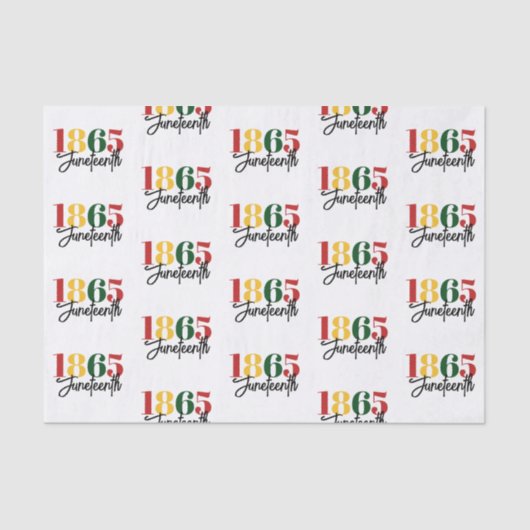 Juneteenth 1865 Vrijheid Zwarte Geschiedenis Vieri Tissuepapier (Voorkant)