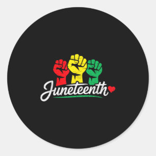 Juneteenth 1865 Vrijheidsdag Afrikaans 19 juni Man Ronde Sticker