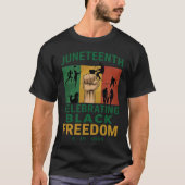 Juneteenth 1865 Vrijheidsdag Erfgoed Kunst T-shirt (Voorkant)