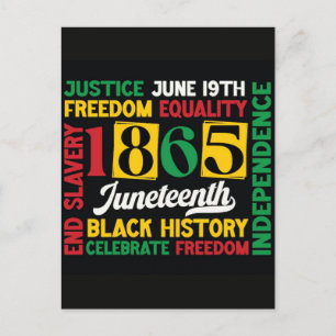 Juneteenth 1865 Vrijheidsdag Zwarte Geschiedenis Feestdagenkaart