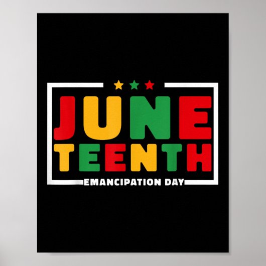 Juneteenth 1865 Vrouwen Mannen 19 juni 1865 Emanci Poster (Voorkant)