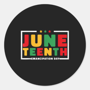 Juneteenth 1865 Vrouwen Mannen 19 juni 1865 Emanci Ronde Sticker