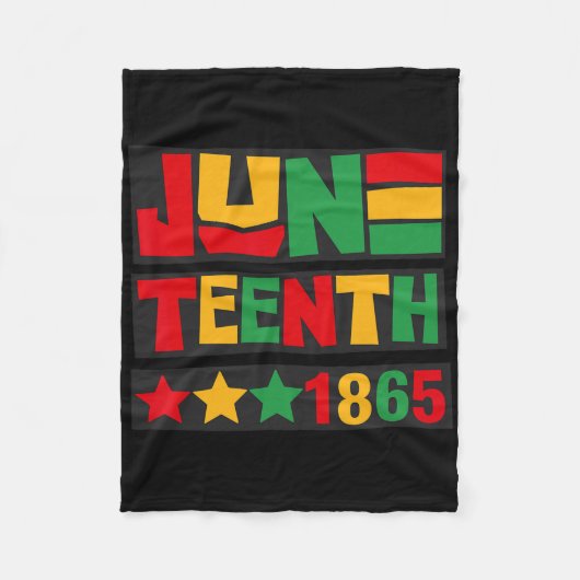 Juneteenth 1865 Vrouwen Mannen Kinderen 19 juni 18 Fleece Deken (Voorkant)