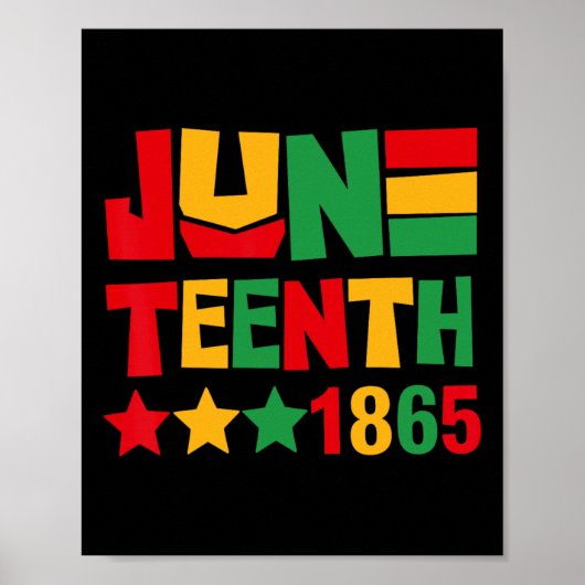 Juneteenth 1865 Vrouwen Mannen Kinderen 19 juni 18 Poster (Voorkant)