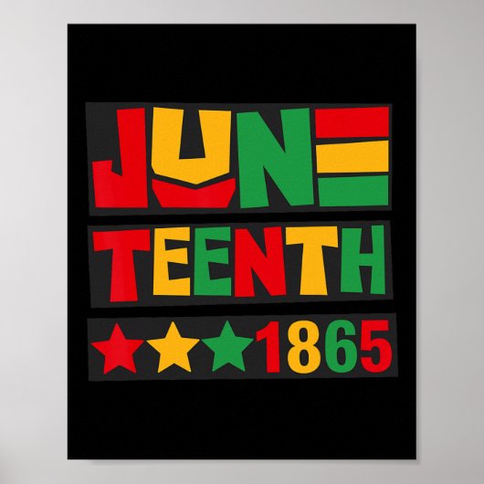 Juneteenth 1865 Vrouwen Mannen Kinderen 19 juni 18 Poster (Voorkant)