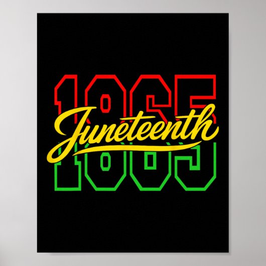 Juneteenth 1865 Vrouwen Mannen Kinderen 19 juni 18 Poster (Voorkant)