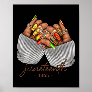 Juneteenth 1865 Zwart Afrikaans Meisje Vrouw Kinde Poster