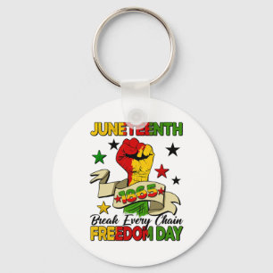 Juneteenth 1865 Zwarte Geschiedenis Breek Elke Ket Sleutelhanger