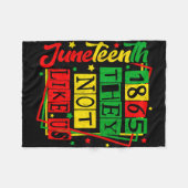 Juneteenth 1865 zwarte trots geschiedenis blm outf fleece deken (Voorkant (Horizontaal))