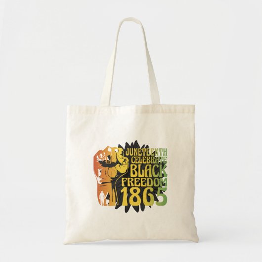 Juneteenth (19-6-1865) Black Freedom Day Zonnebloe Tote Bag (Voorkant)