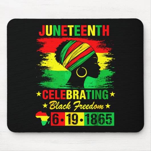 Juneteenth 19 juni 1865 Amerikaanse Afrikaanse Muismat (Voorkant)
