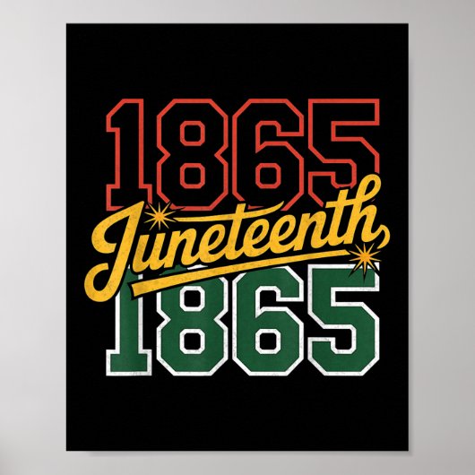 Juneteenth 19 juni 1865 Black History Month Gratis Poster (Voorkant)
