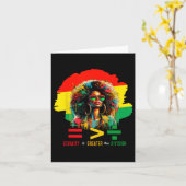 Juneteenth 19 juni 1865 Gelijkheid is groter dan Kaart (Gele Bloem)