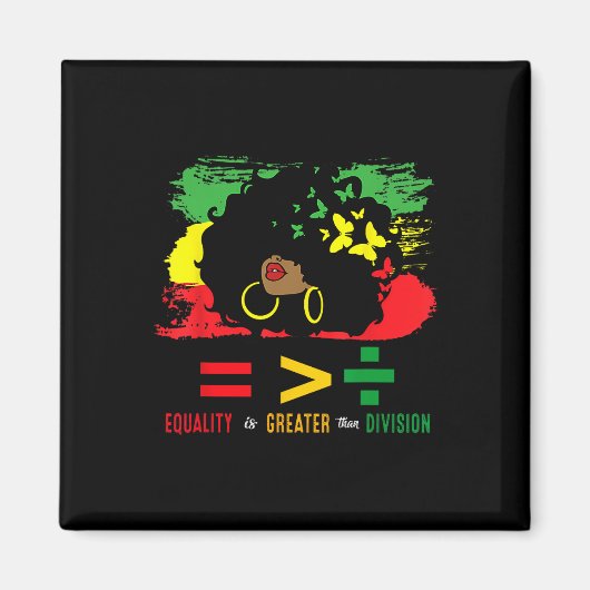Juneteenth 19 juni 1865 Gelijkheid is groter dan Magneet (Voorkant)