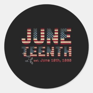 Juneteenth 19 juni 1865 Texas1 Ronde Sticker
