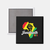 Juneteenth 19 juni 1865 Vrijheid Afrikaanse Zwarte Magneet (Voorkant / Achterkant)