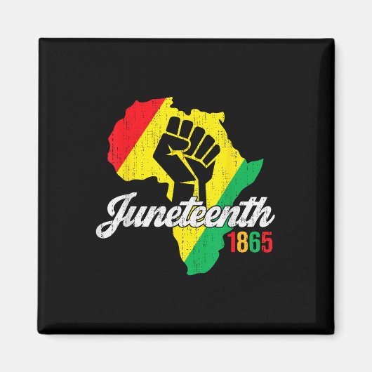 Juneteenth 19 juni 1865 Vrijheid Afrikaanse Zwarte Magneet (Voorkant)