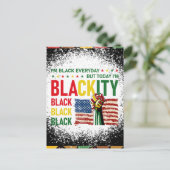 Juneteenth 19 juni 1865 zwarte koninginnen melanin feestdagenkaart (Staand voorkant)