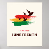 Juneteenth 19 juni Vogels Poster (Voorkant)