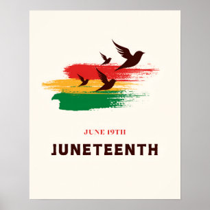 Juneteenth 19 juni Vogels Poster