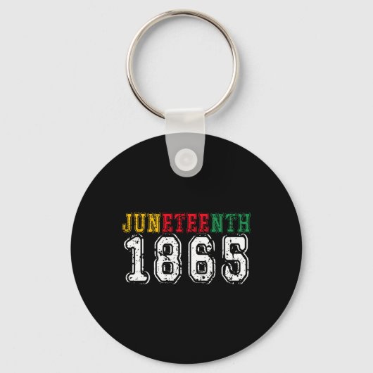 Juneteenth 19 juni Zwarte Geschiedenis Afro-Amerik Sleutelhanger (Voorkant)