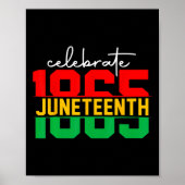 Juneteenth 2024 Celebrate Black Freedom 1865 Histo Poster (Voorkant)
