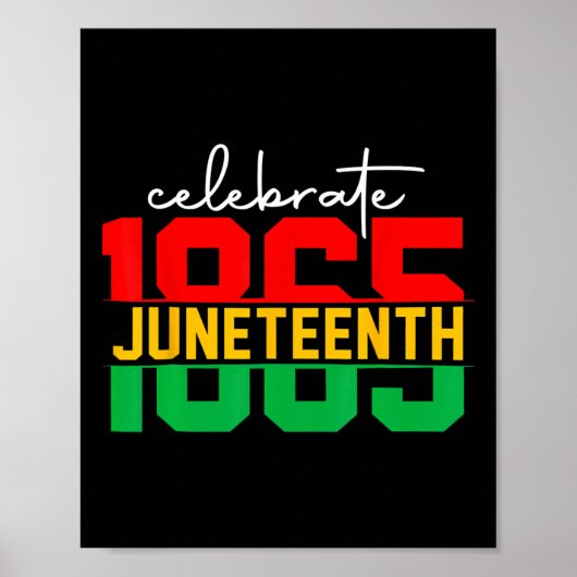 Juneteenth 2024 Celebrate Black Freedom 1865 Histo Poster (Voorkant)
