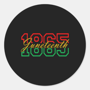 Juneteenth 2024 Celebrate Black Freedom 1865 Histo Ronde Sticker