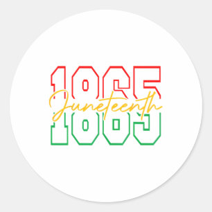 Juneteenth 2024 Celebrate Black Freedom 1865 Histo Ronde Sticker
