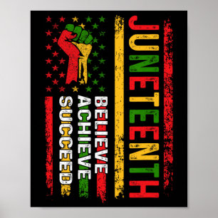 Juneteenth 2025 Onafhankelijkheidsdag VS Vlag Mela Poster