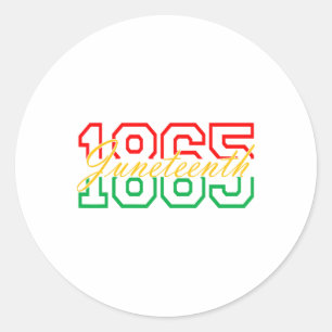 Juneteenth 2025 vieren Black Freedom 1865 Histo Ronde Sticker