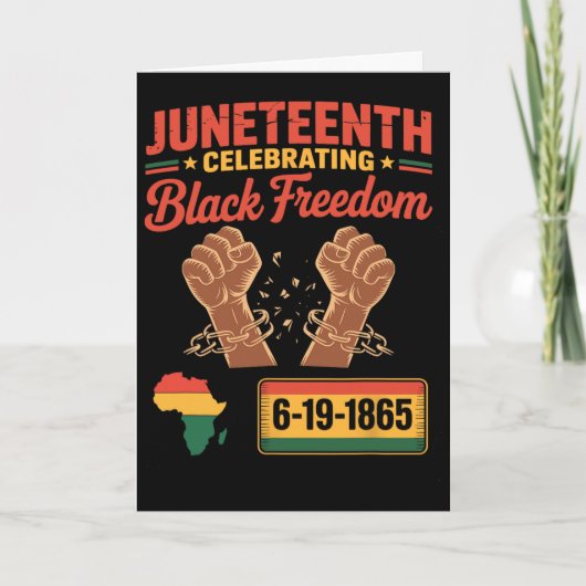 Juneteenth 2025 Viering van de Zwarte Vrijheid 6-1 Kaart (Voorkant)