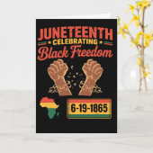 Juneteenth 2025 Viering van de Zwarte Vrijheid 6-1 Kaart (Gele Bloem)