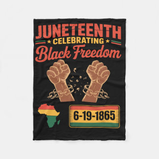 Juneteenth 2025 viert zwarte vrijheid 6-19-186 fleece deken