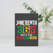 Juneteenth 365 dagen per jaar Leer het alsof het l Kaart (Staand voorkant)